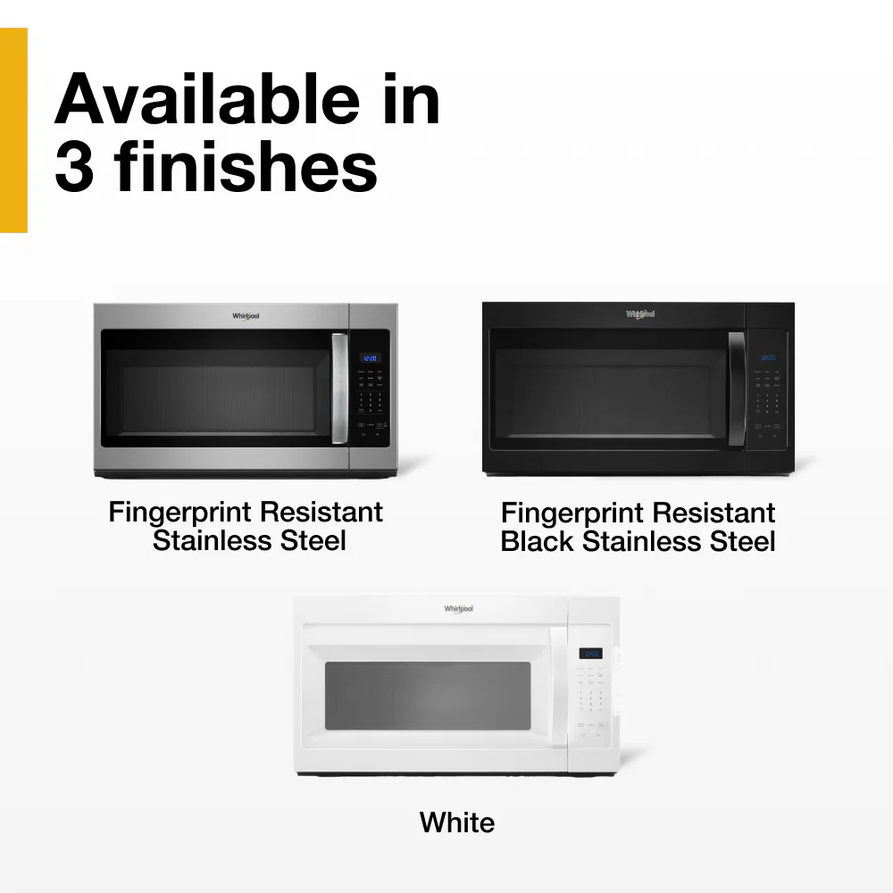 Whirlpool 2-Speed Fan 1.7-cu ft 1000-Watt 29.938-in Over-the-Range Microwave (White)