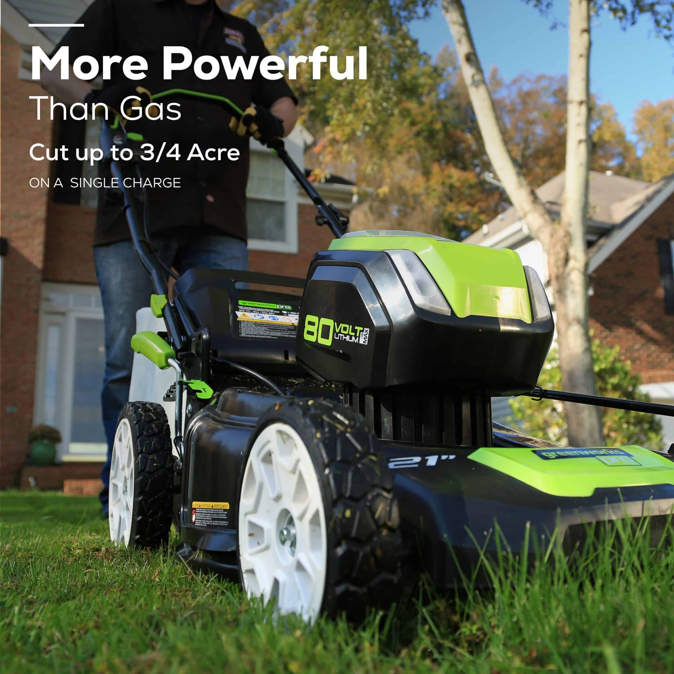 Greenworks Pro 80-volt 21-in Cordless Push Lawn Mower 4 Ah (2-Batteries and Charger Included)