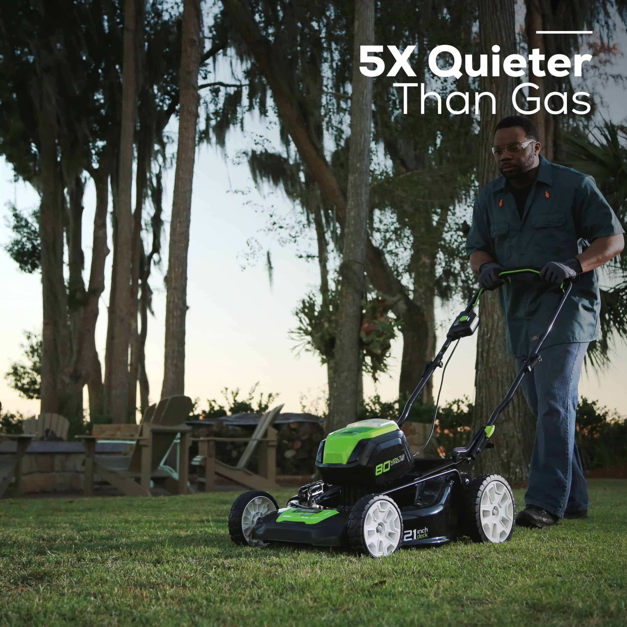 Greenworks Pro 80-volt 21-in Cordless Push Lawn Mower 4 Ah (2-Batteries and Charger Included)