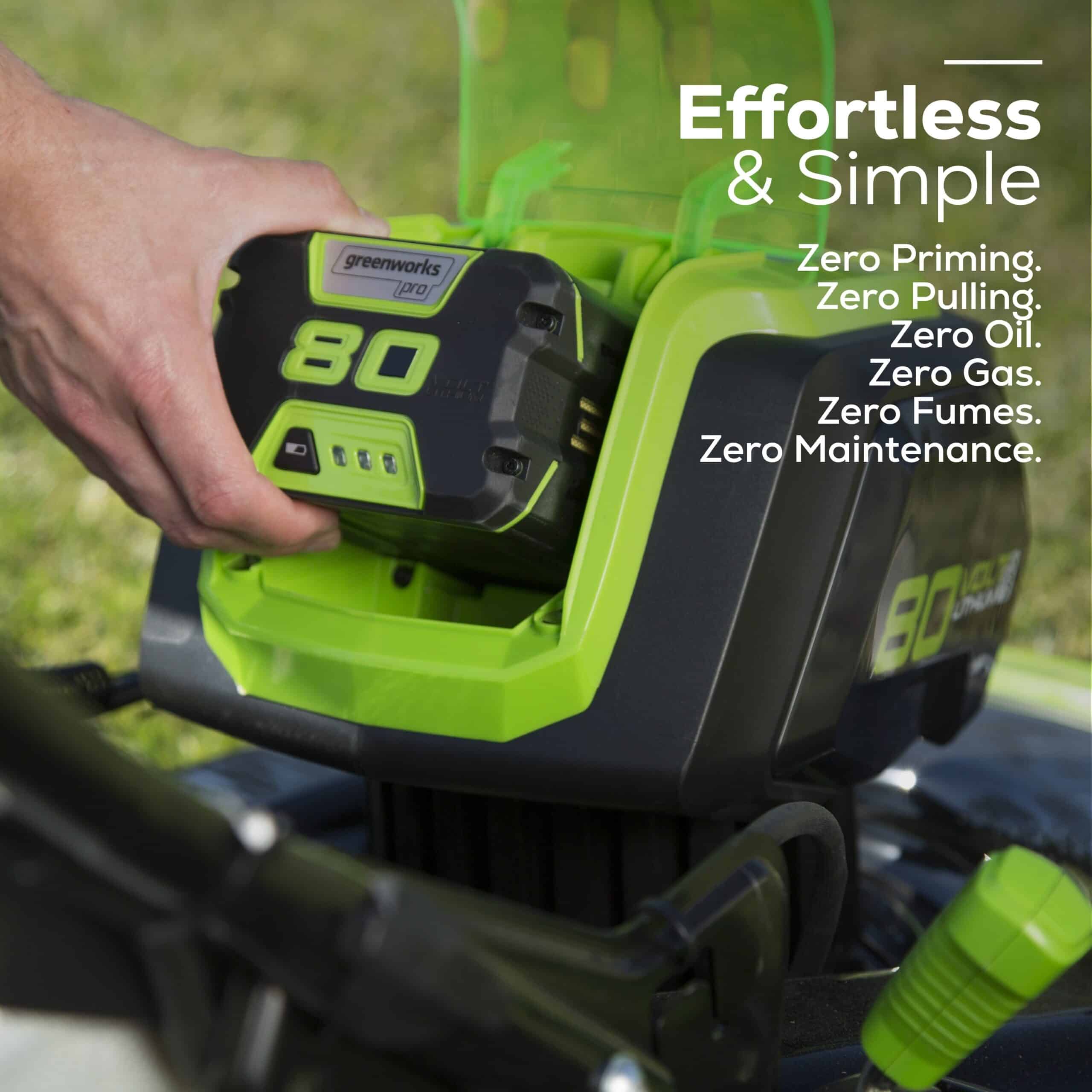 Greenworks Pro 80-volt 21-in Cordless Push Lawn Mower 4 Ah (2-Batteries and Charger Included)