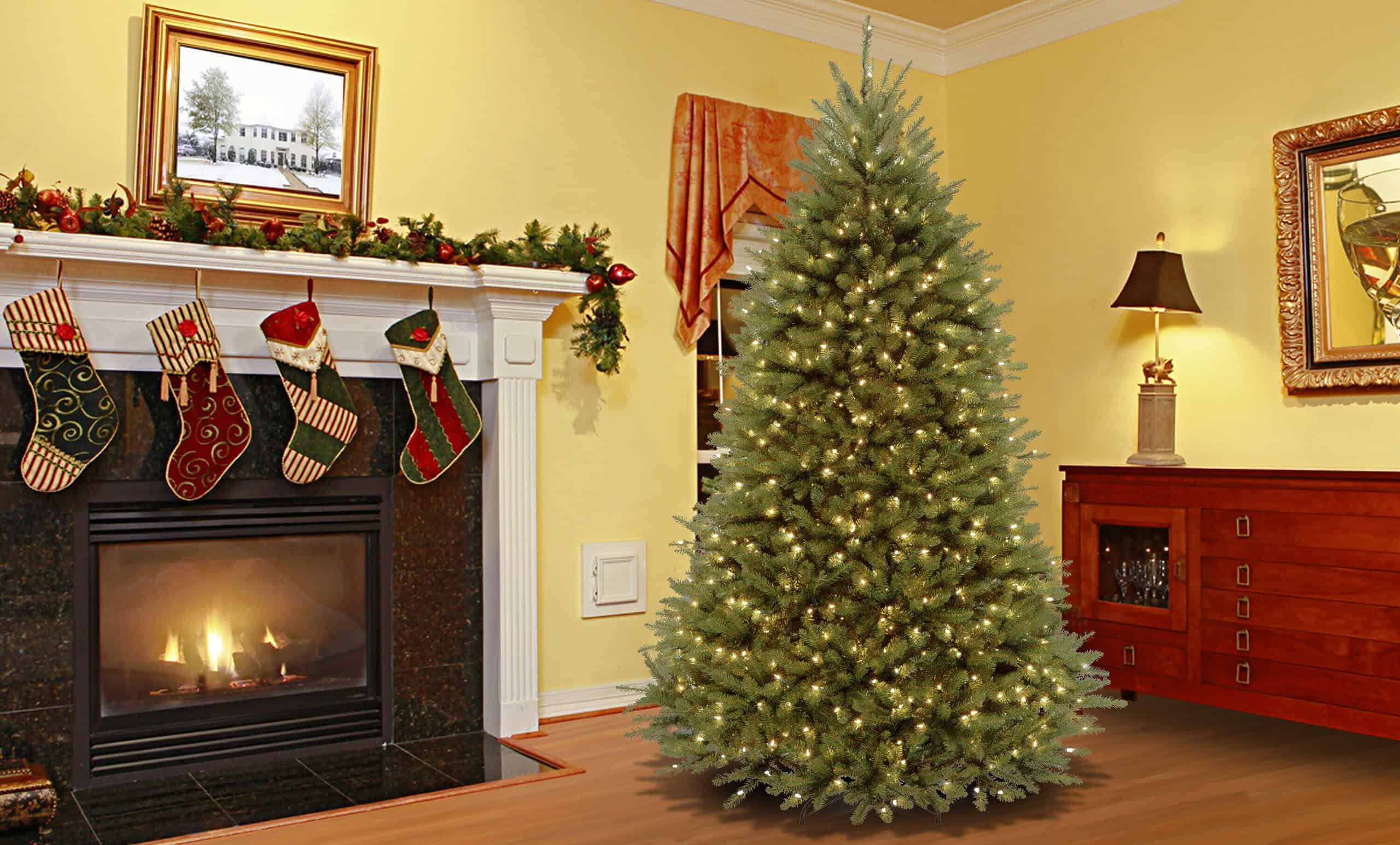 National Tree Company 7.5-ft Dunhill Fir Pre-lit Artificial Christmas Tree with Color Changing LED Lights - Image 7