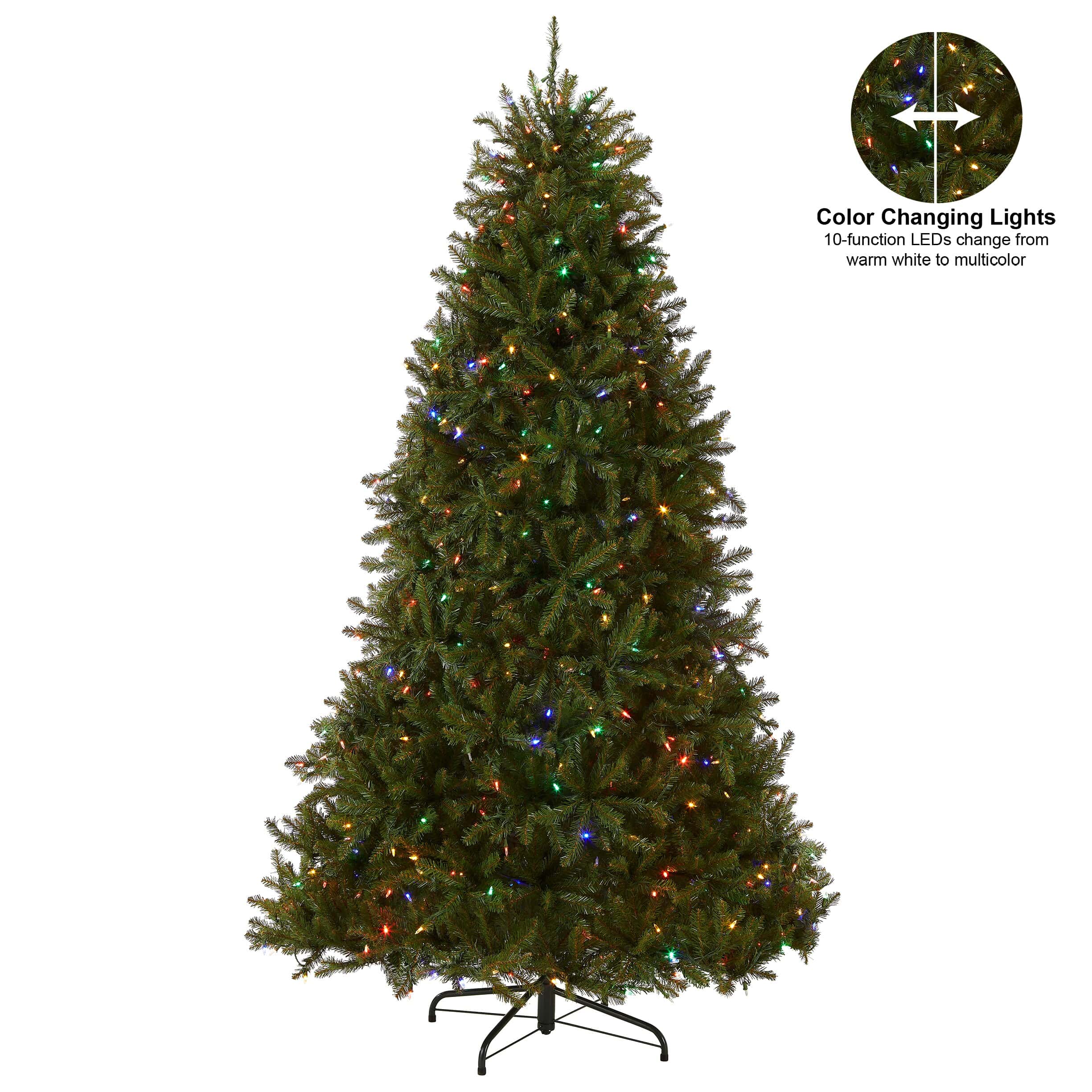 National Tree Company 7.5-ft Dunhill Fir Pre-lit Artificial Christmas Tree with Color Changing LED Lights - Image 12