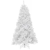 National Tree Company 7-ft North Valley Spruce Pre-lit White Artificial Christmas Tree with Clear Incandescent Lights