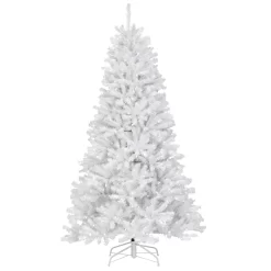 National Tree Company 7-ft North Valley Spruce Pre-lit White Artificial Christmas Tree with Clear Incandescent Lights