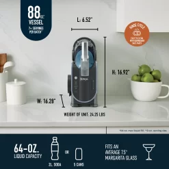 Ninja - SLUSHi 5-in-1 Professional Frozen Drink Maker, 88 oz. Frozen Drink & Slushie Machine, 5 Preset Programs - Artic Blue & Gray