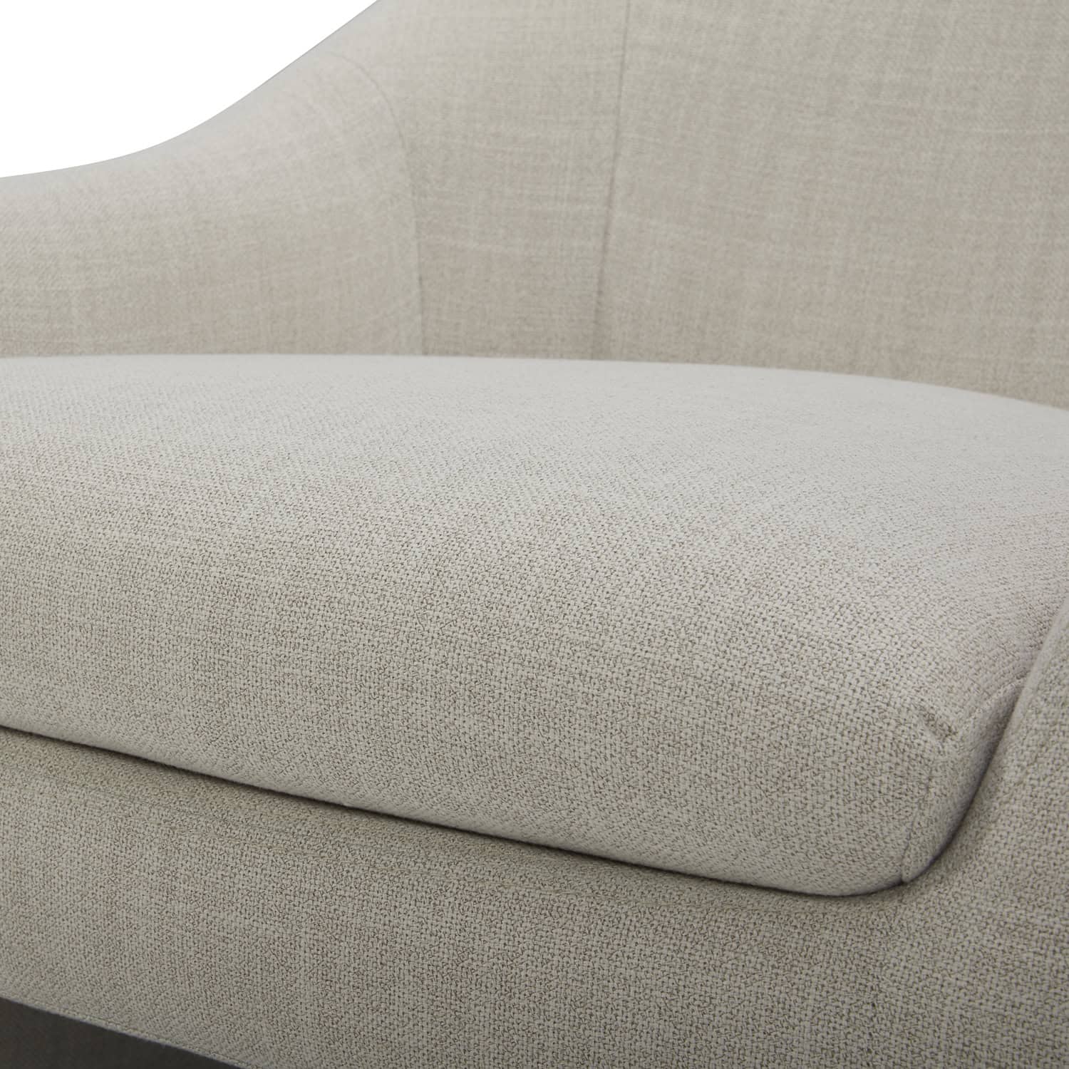 Better Homes & Gardens Emerson Curvy Accent Chair, Cream Linen
