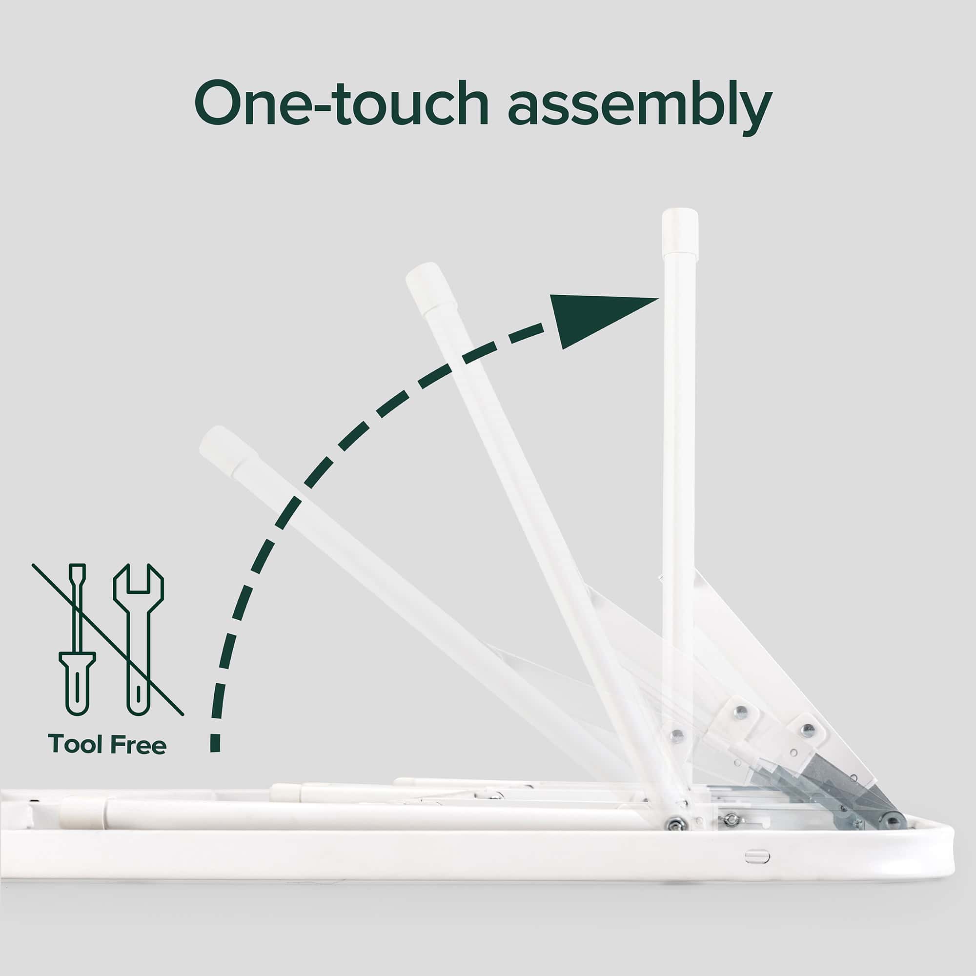 Zinus 14" White Metal SmartBase Tool-Free Assembly Mattress Foundation, King