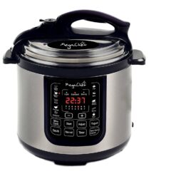 MegaChef MCPR120A 8 Quart Digital Pressure Cooker with 13 Pre-set Multi Function Features, Stainless Steel