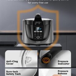 Nuwave Duet Air Fryer, Electric Pressure Cooker & Grill Combo