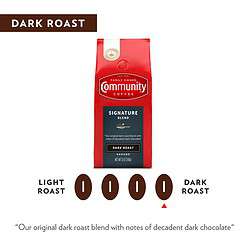 Community Coffee Signature Blend Ground Coffee, Dark Roast, 64 Ounce (32 Ounce Bags, Pack of 2)
