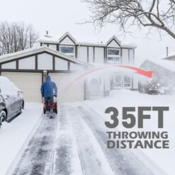 PowerSmart 80V MAX Cordless Snow Blower, 21-Inch Single Stage with 6.0Ah Battery and Charger (DB2801RB)