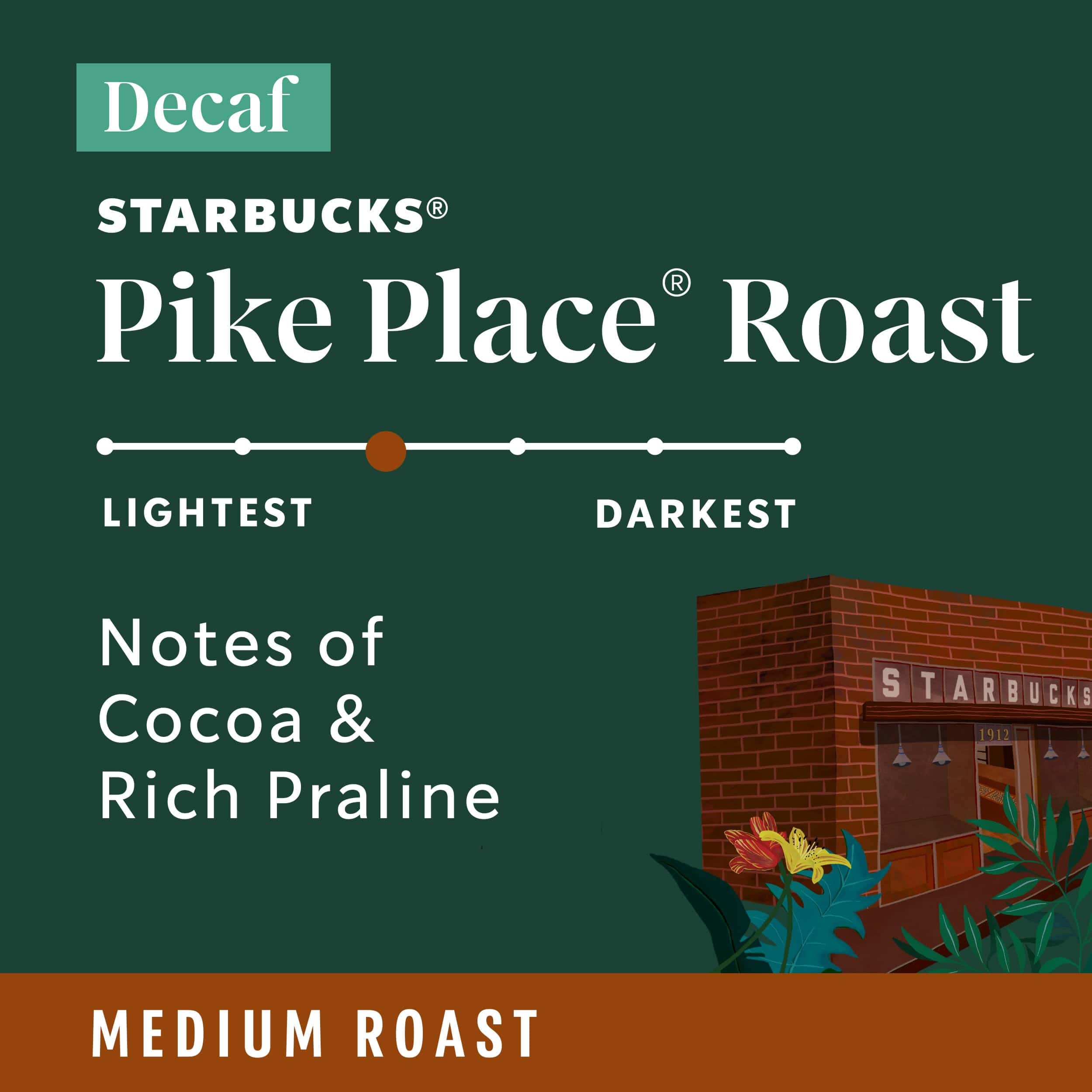 Starbucks K-Cup Coffee Pods, Medium Roast Coffee, Decaf Pike Place Roast, 100% Arabica, 4 boxes (96 pods total)