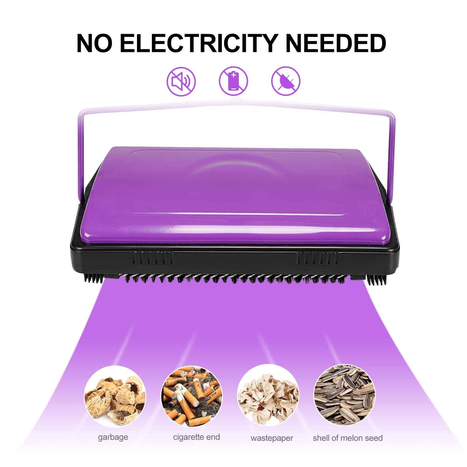 Yocada Carpet Sweeper Cleaner for Home Office Low Carpets Rugs Undercoat Carpets Pet Hair Dust Scraps Paper Small Rubbish Cleaning