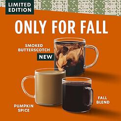 Starbucks K-Cup Coffee Pods, Medium Roast Coffee for Keurig Coffee Makers, Fall Blend, Limited Edition, 6 Boxes (60 Pods Total)