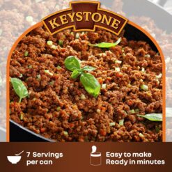Keystone All Natural Ground Beef 14 Ounce Long Term Emergency Survival Food Canned Meat, Gluten Free Family Pack of 2