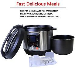KINGBULL 12-in-1 Electric Pressure Cooker, Stainless Steel/Black (6 Quart)