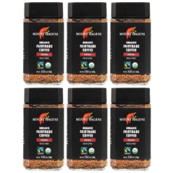 Mount Hagen 3.53oz Organic Freeze Dried Instant Coffee - 6 pack, Eco-friendly Coffee Made From Organic Medium Roast Arabica Beans