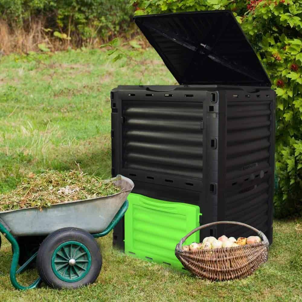 EJWOX Garden Compost Bin from BPA Free Material, 80 Gallon(300 L), Easy Assembling, Large Capacity, Fast Creation of Fertile Soil