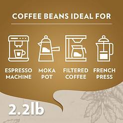 Lavazza QualitÃ Oro Whole Bean Blend, Medium Roast, 2.2 Pound (Pack of 1)