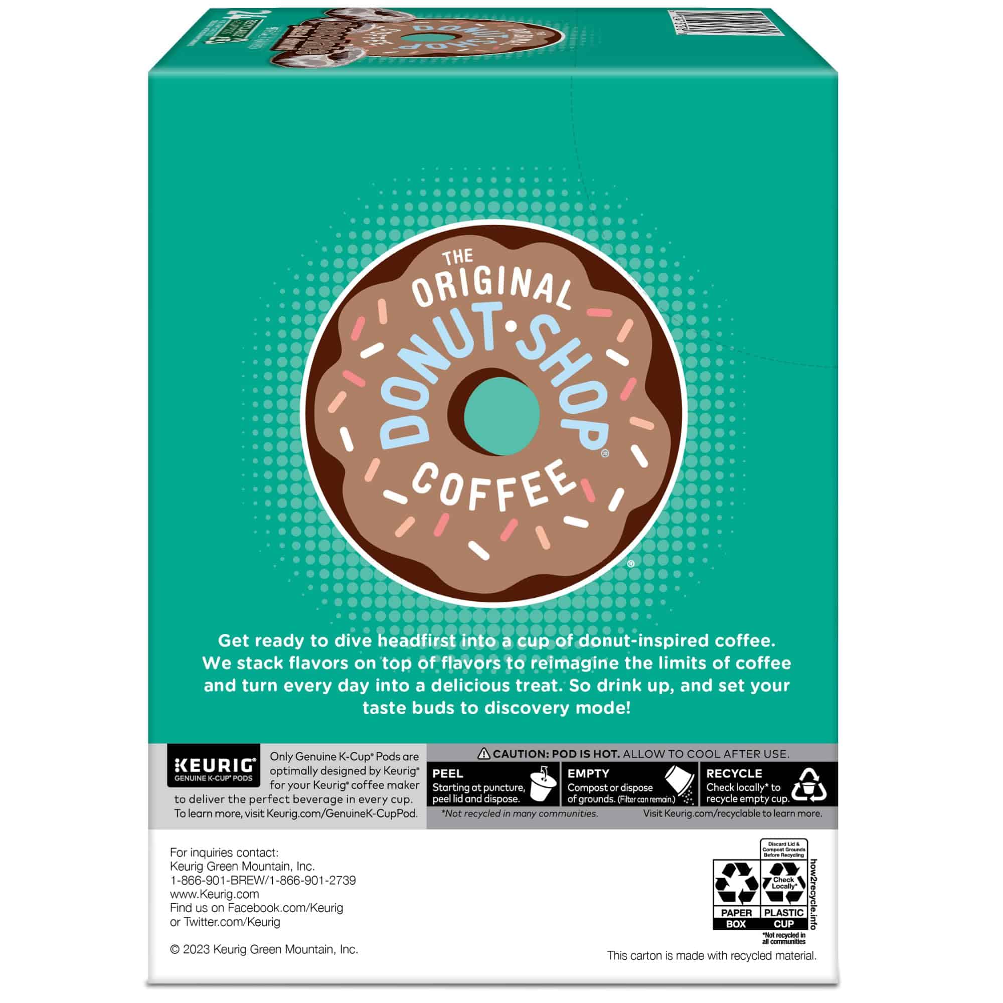 The Original Donut Shop Coffee Chocolate Glazed Donut Keurig Single-Serve K-Cup Pods, Medium Roast Coffee, 96 Count