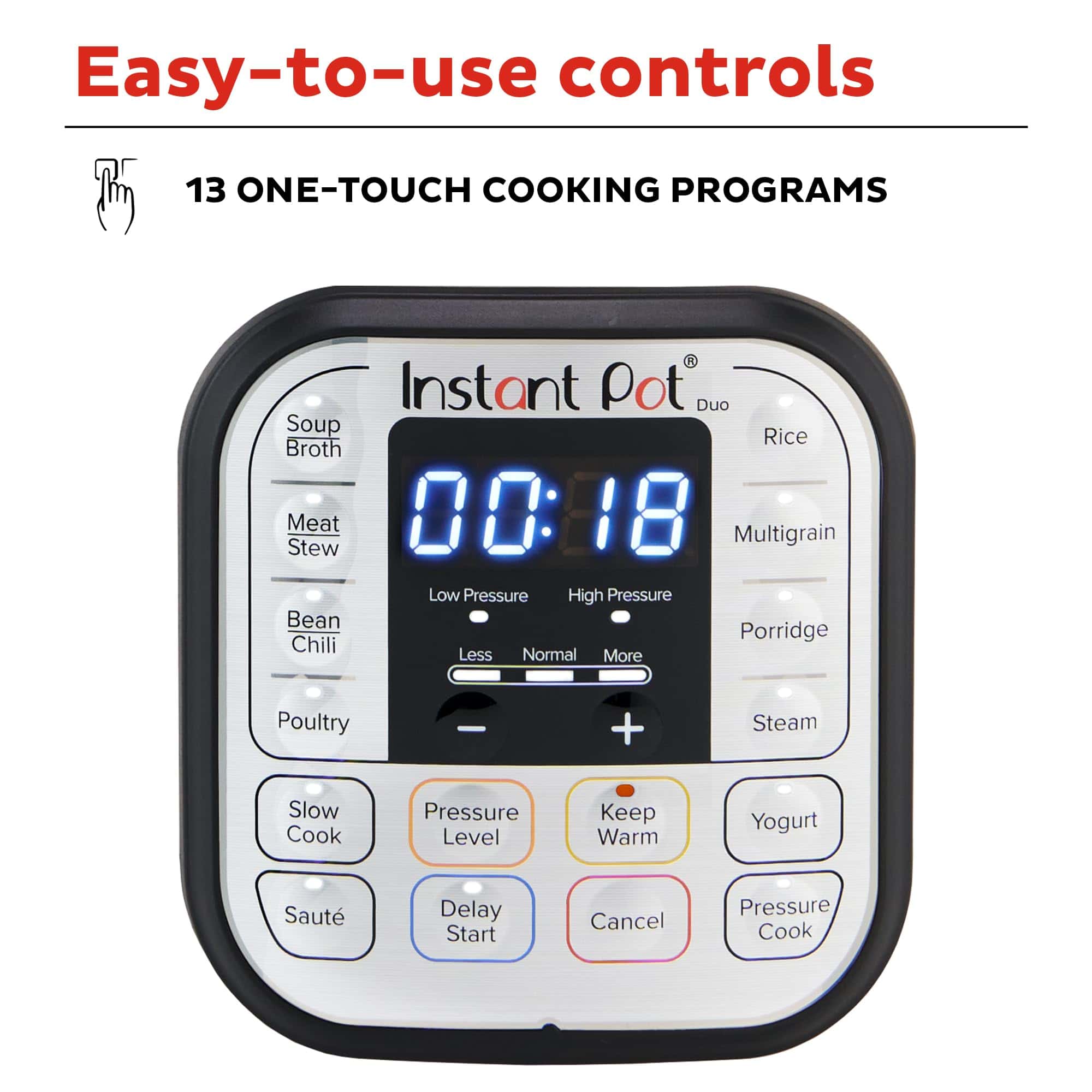 Instant Pot Duo 7-in-1 Electric Pressure Cooker, Slow Cooker, Rice Cooker, Steamer, Sauté, Yogurt Maker, Stainless Steel, 8 Quart