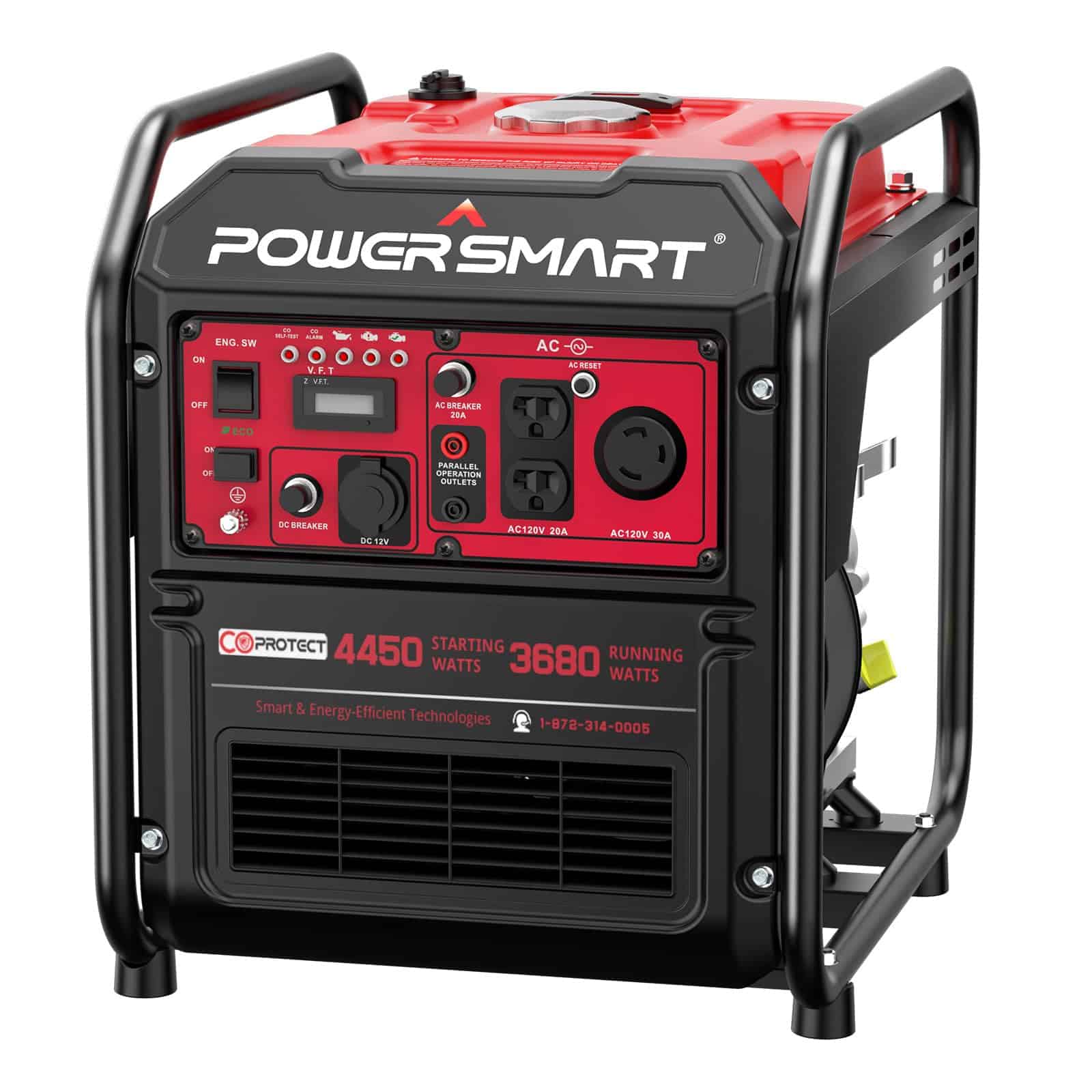 PowerSmart 4450-Watt Open Frame Inverter Portable Generator with CO Protector Technology, RV-Ready 30A Outlet
