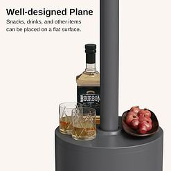 EAST OAK 48,000 BTU Patio Heater for Outdoor Use With Round Table Design, Double-Layer Stainless Steel Burner and Wheels, Gray