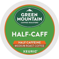 Green Mountain Coffee Roasters Half Caff, Single-Serve Keurig K-Cup Pods, Medium Roast Coffee Pods, 48 Count