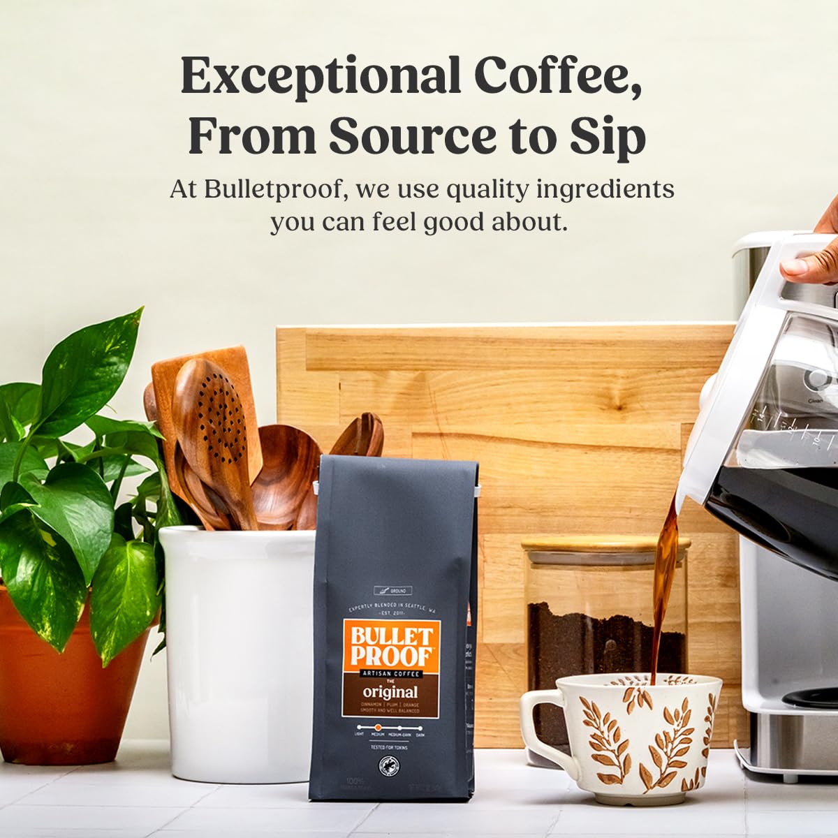 Bulletproof Original Medium Roast Ground Coffee, 12 Ounces (Pack of 3), 100% Arabica Coffee Sourced from Central and South America - Image 6