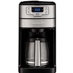 Cuisinart DGB-400 Automatic Grind and Brew 12-Cup Coffeemaker with 1-4 Cup Setting and Auto-Shutoff, Black/Stainless Steel