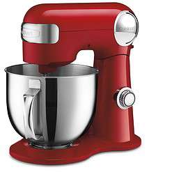 Cuisinart Stand Mixer, 12 Speed, 5.5 Quart Stainless Steel Bowl, Ruby Red, SM-50R, Manual