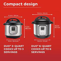 Instant Pot Duo 7-in-1 Mini Electric Pressure Cooker, Slow Rice Cooker, Stainless Steel, 3 Quart