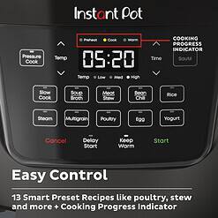 Instant Pot RIO Wide Base, 7-in-1 Electric Multi-Cooker, Pressure Cooker, Slow Cooker, Rice Cooker, Steamer, Sauté, Yogurt & Warmer