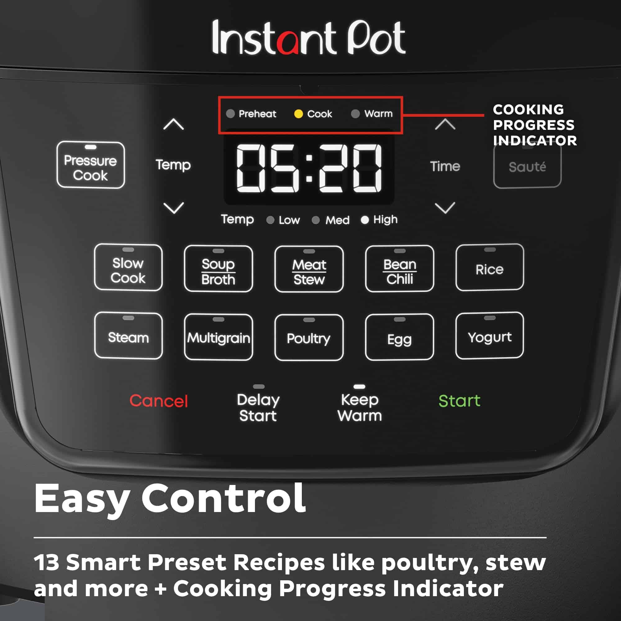Instant Pot RIO Wide Base, 7-in-1 Electric Multi-Cooker, Pressure Cooker, Slow Cooker, Rice Cooker, Steamer, Sauté, Yogurt & Warmer