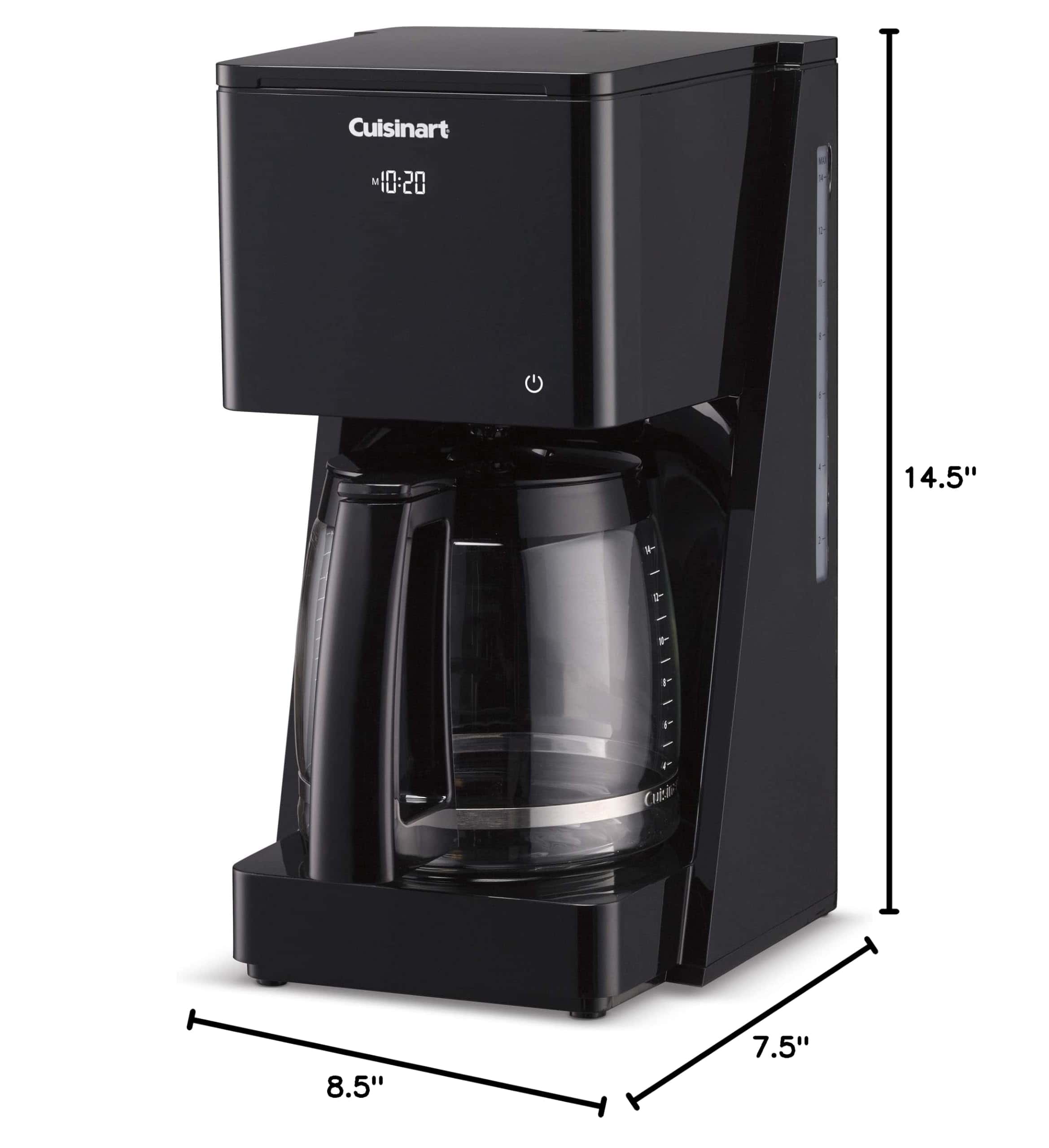 Cuisinart DCC-T20 14-Cup Programmable Coffeemaker Touchscreen, Black