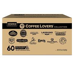 Keurig Coffee Lovers' Collection Variety Pack, Single-Serve Coffee K-Cup Pods Sampler, 60 Count