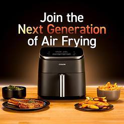 COSORI Air Fryer 9-in-1, Compact & Large 6-Qt, Fast Turbo Modes, 90-450°F Evenly Results with Precise Temperature Control, Grey