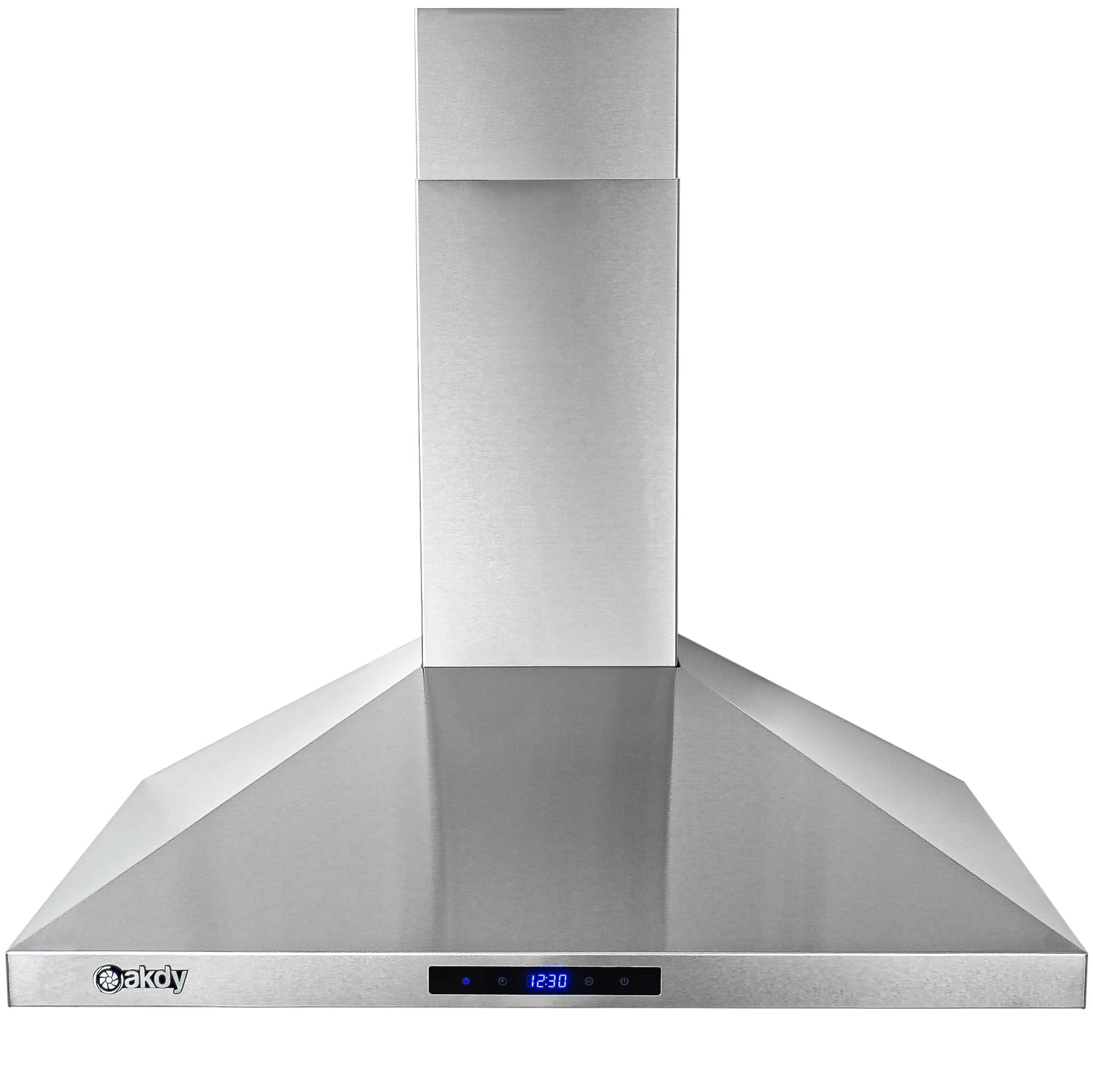 AKDY 30 in. Wall Mount Range Hood, 3-Speed Fan and LED Lights in Stainless Steel