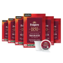 Folgers 1850 Trailblazer Medium-Dark Roast Coffee, 60 Keurig K-Cup Pods