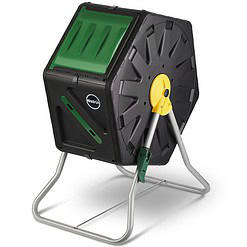 Miracle-Gro Compost Tumbler Dual Chamber, Easy-Turn Composter Tumbler Outdoor for Fast Composting (18.5 Gallon / 70 Liter)