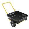 Gorilla Carts GCR-4 Poly Dump Cart, 2-Wheel Garden Wagon with Foldable Handle, 4 cu ft, 300 lb. Capacity, Black/Yellow