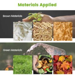 EJWOX Garden Compost Bin from BPA Free Material, 80 Gallon(300 L), Easy Assembling, Large Capacity, Fast Creation of Fertile Soil