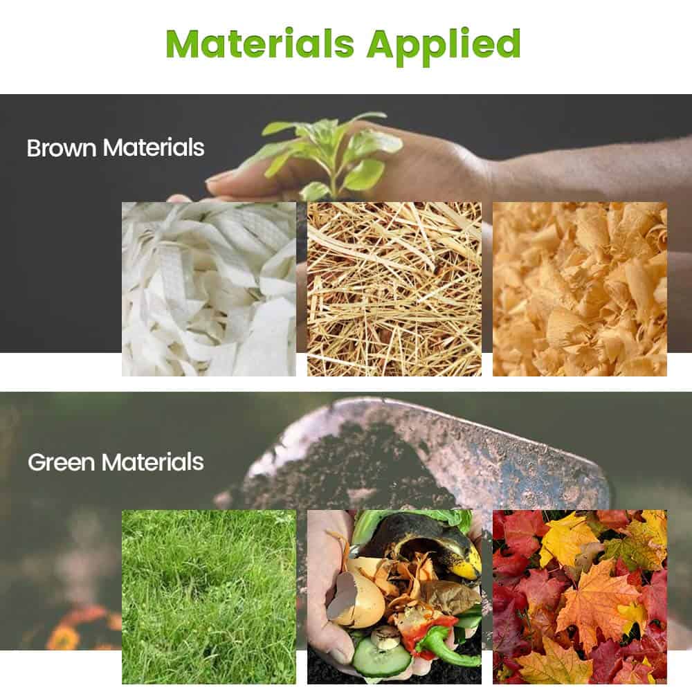EJWOX Garden Compost Bin from BPA Free Material, 80 Gallon(300 L), Easy Assembling, Large Capacity, Fast Creation of Fertile Soil