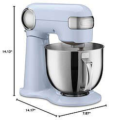 Cuisinart Stand Mixer, 12 Speed, 5.5 Quart Stainless Steel Bowl, SM-50BLU, Arctic Blue
