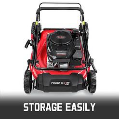 PowerSmart 21 in. Gas Lawn Mower, 144cc 2-in-1 Mulching Push Mower with 6-Positions Height Adjustment, High Rear Wheels