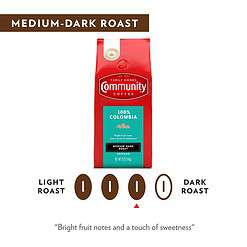 Community Coffee Colombia 72 Ounce, Medium Dark Roast Ground Coffee, 12 Ounce (Pack of 6)