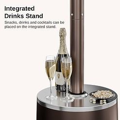 EAST OAK 50,000 BTU Patio Heater with Sand Box, Table Design, Double-Layer Stainless Steel Burner, Wheels, Triple Protection System, Outdoor Heater
