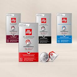 Illy Espresso Nespresso Compatible Single Serve Capsule Coffee Pods - Lungo Medium Roast - 100 Count