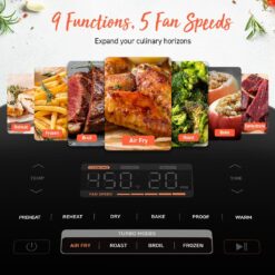 COSORI Air Fryer 9-in-1, Compact but Large 6 Qt, 5 Fast Fan Speeds with 450F for Ultra Crsipy, Light Gray
