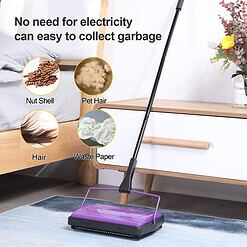Yocada Carpet Sweeper Cleaner for Home Office Low Carpets Rugs Undercoat Carpets Pet Hair Dust Scraps Paper Small Rubbish Cleaning